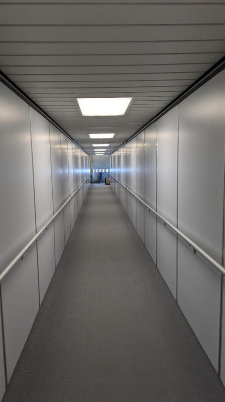 Airplane Entrance, Support Rails, Ceiling Lights
