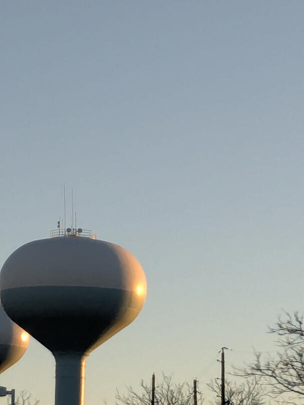 Water Tank, Trees, Satellites