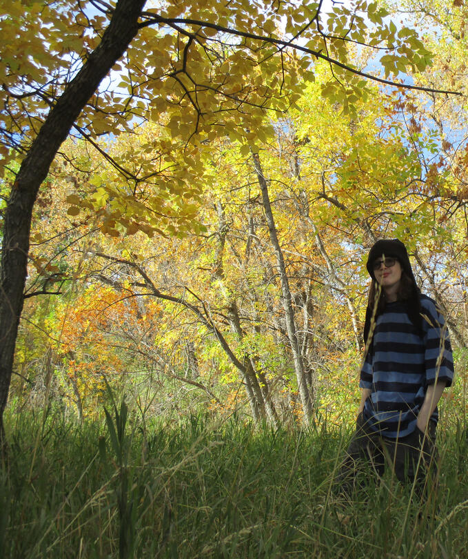 Press Photo, Aidan Cranford, Fall, Wheats, Trees