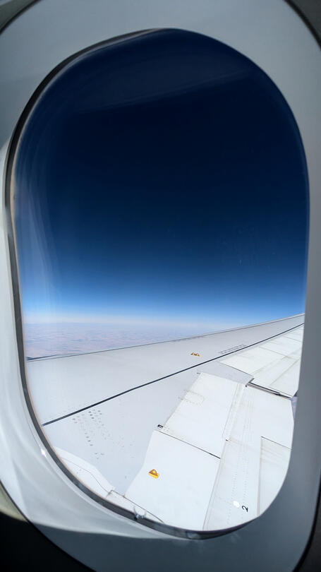 Airplane, Window View, Space-tinted Sky