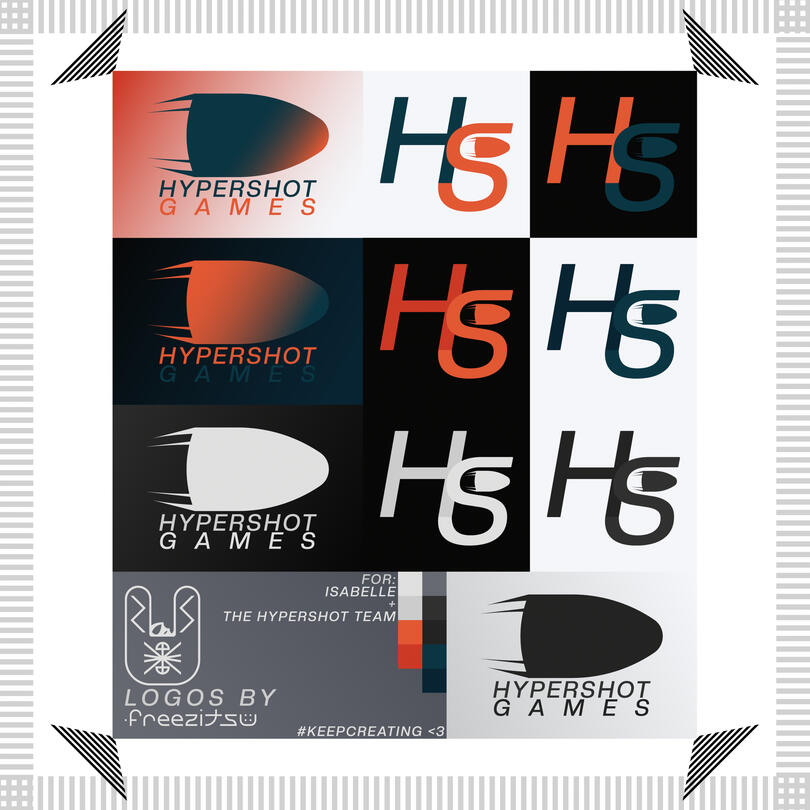 Hypershot Games Logo(s), Brand Kit, Color Palette