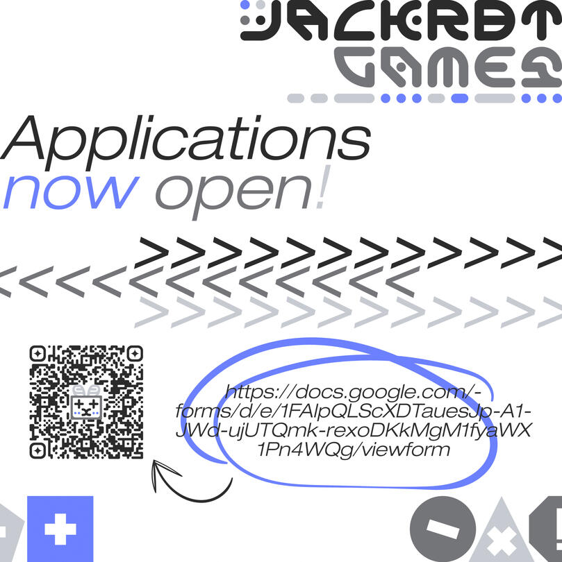 JACKRBT Games Logo(s), Applications Advertisement, QR Code